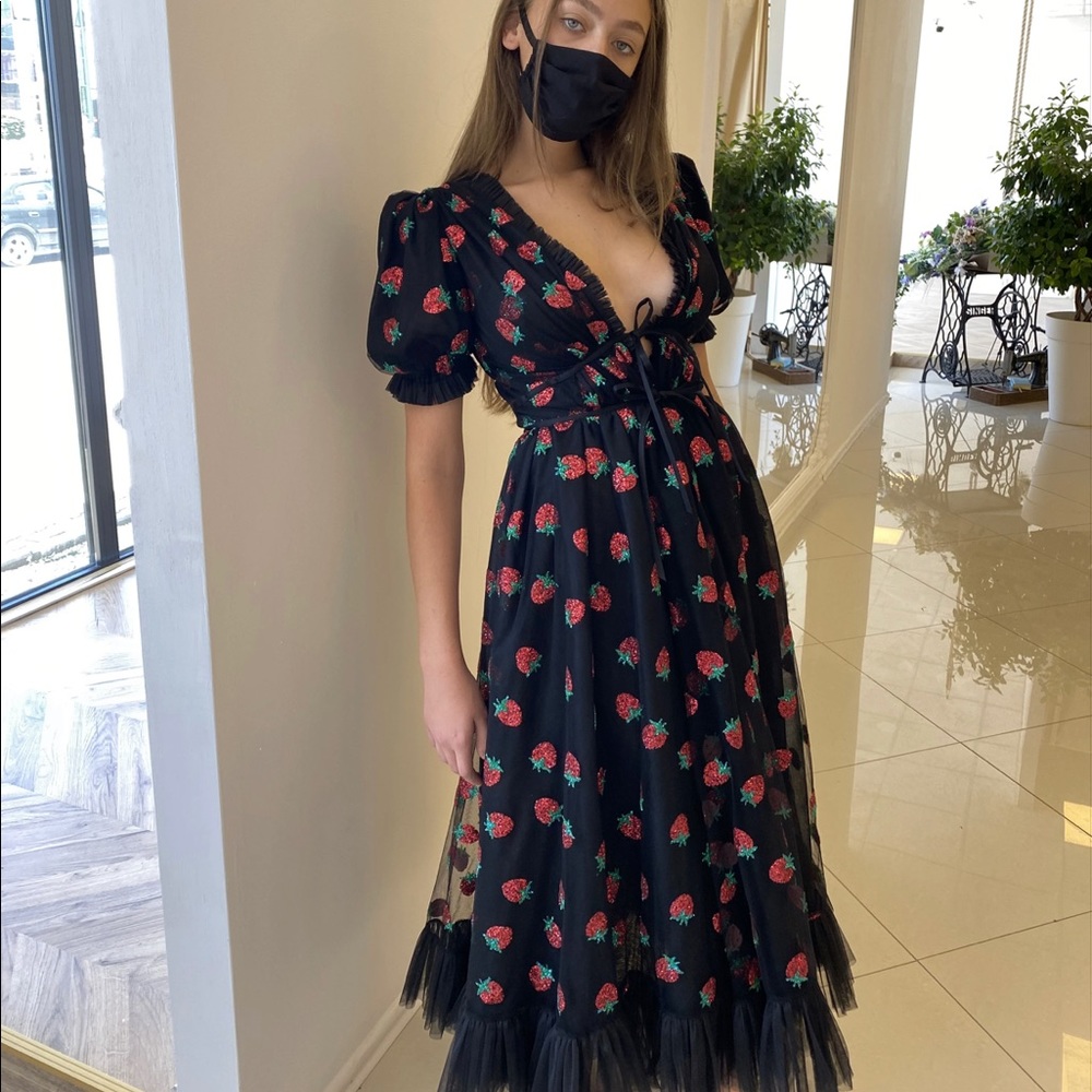 Black Strawberry Dress Lirika Matoshi